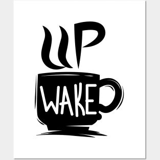 Wake Up Typography Posters and Art